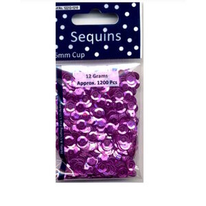 Hobby & Crafting Fun Pailletten Fuchsia Cup 6 mm 12 gram