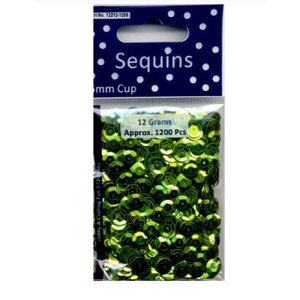 Hobby & Crafting Fun Pailletten Lichtgroen Cup 6 mm 12 gram