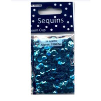 Pailletten Turquoise Cup 6 mm 12 gram