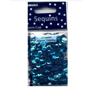 Hobby & Crafting Fun Pailletten Turquoise Cup 6 mm 12 gram