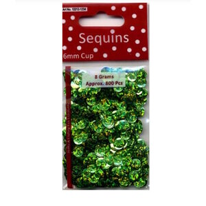 Hobby & Crafting Fun Pailletten Hologram Groen 6 mm 8 gram