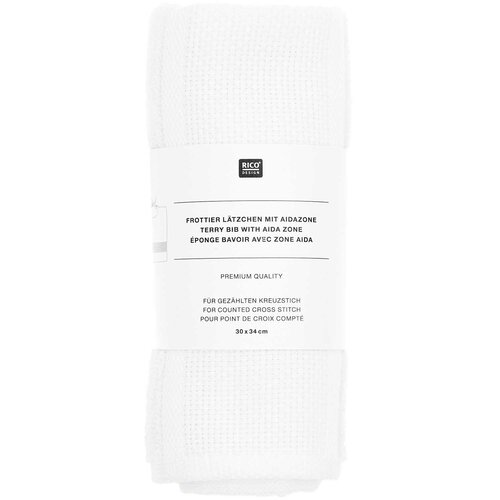 Rico Design Rico Design Witte Slabber met aidaband 30x34 cm