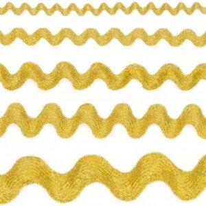 Mediac Goud metallic zigzagband