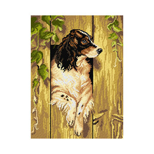 Orchidea Voorbedrukt Stramien The Brook Hill Dog 30 x 40 cm zonder garen Orchidea Voorbedrukt Stramien The Brook Hill Dog 30 x 40 cm zonder garen