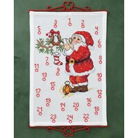 Borduurpakket Adventskalender Santa Claus with magnifying glass 34-4217