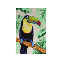 Voorbedrukt smyrna knoopkleed Toekan 50 x 74.5 cm