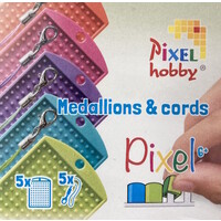 Pixelhobby medaillon set 5 kleuren met koord