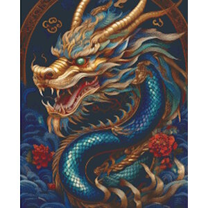 PixelHobby Pixelhobby Patroon 5763 Blauwe Chinese Draak