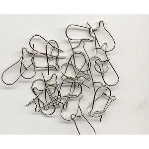 Hobby & Crafting Fun Oor haakjes platinum 24 stuks