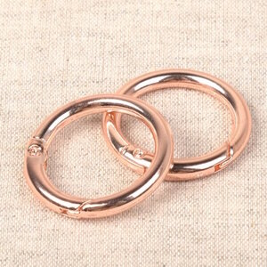 Mediac Metalen Tasringen 33.5 mm 2 stuks Rosegoud
