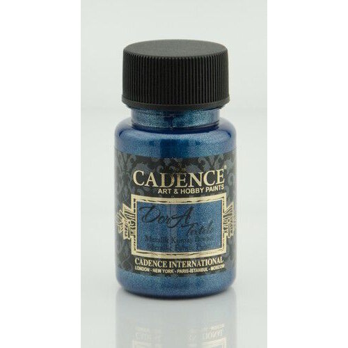 Cadence Cadence Dora metallic textiel verf Sax blauw 50 ml