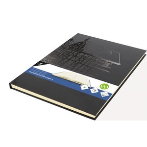 Kangaro Dummyboek A4 cream hard cover 80 blad 140 grams zwart design Kangaro Dummyboek A4 cream hard cover 80 blad 140 grams zwart design