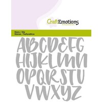 CraftEmotions Die alfabet handlettering hoofdletters Card 11x9cm Carla Kamphuis