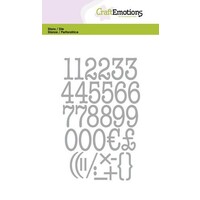 CraftEmotions Die typewriter cijfers Card 10,5x14,8cm 20mm
