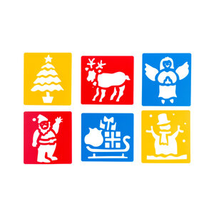 Eduplay Sjablonen Kerst 6 stuks ca. 14 x 15 cm