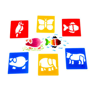 Eduplay Sjablonen Dieren 6 stuks ca. 14 x 15 cm