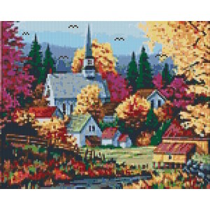 PixelHobby Pixelhobby Patroon 809135 Dorp in de Herfst