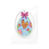 Borduur kaart Easter Egg Chicken