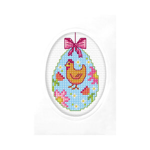 Orchidea Borduur kaart Easter Egg Chicken