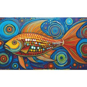 PixelHobby Pixelhobby Patroon 5775 Aboriginal Fish PixelHobby Pixelhobby Patroon 5775 Aboriginal Fish