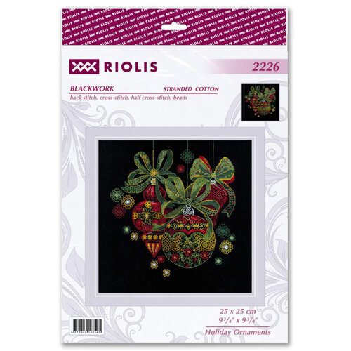 Riolis Riolis borduurpakket Holiday Ornaments 25 x 25 cm