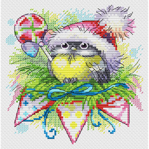 MP Studia MP Studia Borduurpakket Winter bird 15 x 14 cm