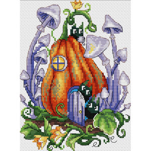 MP Studia MP Studia Borduurpakket Pumpkin House 19 x 14 cm
