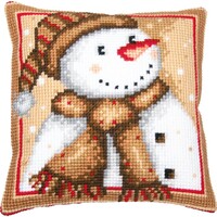 Vervaco Borduur Kussen Sneeuwman 40 x 40 cm PN-0202694