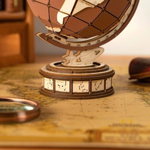 Rokr Robotime Houten Puzzel 3D Globe Wonders TGM01