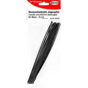 Meyco Metalen staaf 20 stuks ca. 1.4 mm x 15 cm zwart