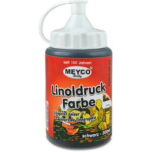 Meyco Meyco Linodrukverf 200 ml Zwart Meyco Meyco Linodrukverf 200 ml Zwart