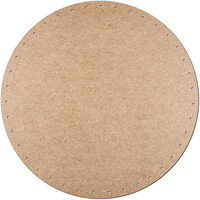 Houten tasbodem rond geperforeerd Ø 22cm