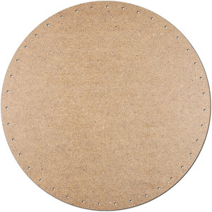 Houten tasbodem rond geperforeerd Ø 22cm