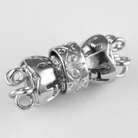 Magnetische sluiting, breisluiting 21 mm zilver