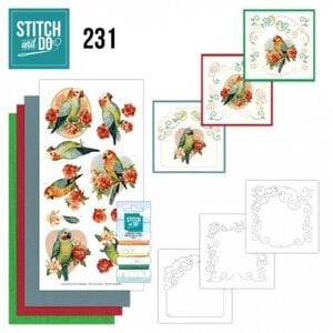Hobbydots Stitch And Do 231 Romantic Parakeet