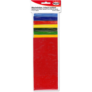 Meyco Gekleurde wasfolie 17,5 x 5cm 8 kleuren