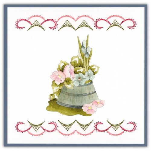 Hobbydots Stitch And Do 232 Flowers In Pot