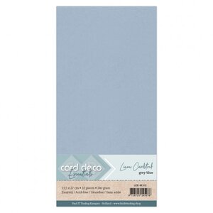 Card Deco Linnenkarton Vierkant  Grijs Blauw 240 gram 10 vel