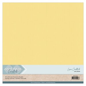 Card Deco Linnenkarton Cardstock Zachtgeel 30.5 x 30.5 cm