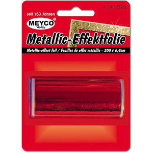 Meyco Metallic effectfolie op rol rood 64 mm x 200 cm Meyco Metallic effectfolie op rol rood 64 mm x 200 cm