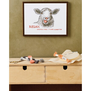 Permin Permin borduurpakket Relax, we're all crazy 92-4322 Permin Permin borduurpakket Relax, we're all crazy 92-4322