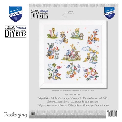 Vervaco Vervaco borduurpakket Tellen van 1 tot 10 PN-0205179 Vervaco Vervaco borduurpakket Tellen van 1 tot 10 PN-0205179