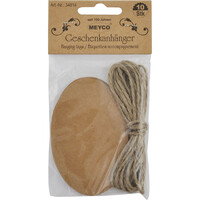 Cadeaukaartjes Ovaal 55 x 82 mm 10 stuks