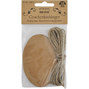 Meyco Cadeaukaartjes Ovaal 55 x 82 mm 10 stuks