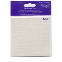 3D Foam pads 100 x 100 x 1 mm (5 x 5 mm) wit