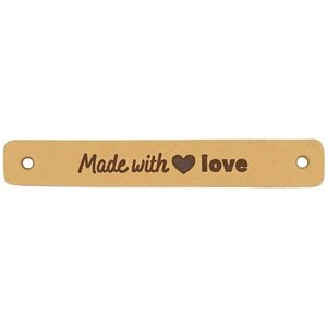 Durable Leren Label Made With Love 2 stuks