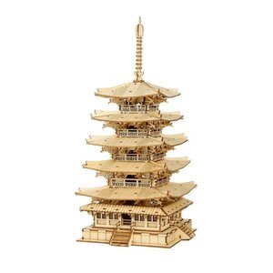 Robotime Robotime DIY 3D Houten Puzzel Five-storied Pagoda TGN02