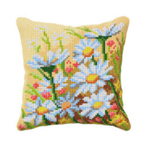 Orchidea Orchidea Borduurkussen Wilde Bloemen 40 x 40 cm Orchidea Orchidea Borduurkussen Wilde Bloemen 40 x 40 cm