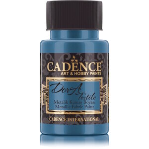 Cadence Cadence Dora metallic textiel verf Petrol 50 ml