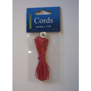 Hobby & Crafting Fun Waxkoord katoen rond 1 mm x 5 meter Cyclaam